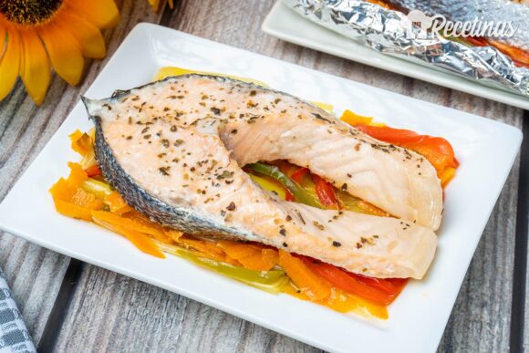 Salmón en papillote