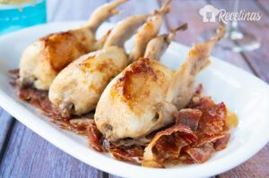 Receta de codorniz con jamón