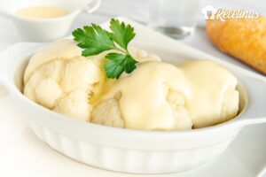 Coliflor con crema de queso