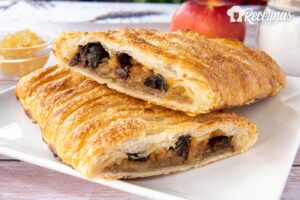 Trenza de hojaldre de manzana