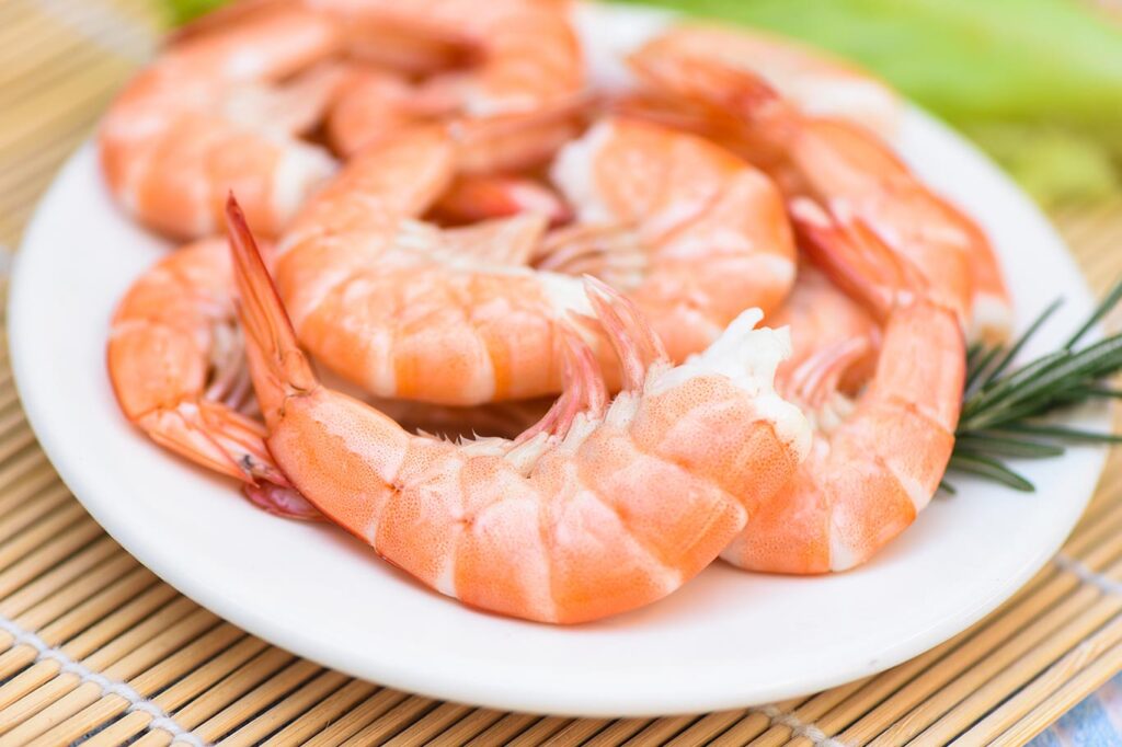 Cocción de los langostinos