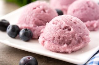 Receta de helado de arándanos