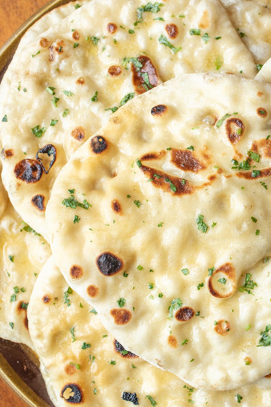 Presentación de pan Naan
