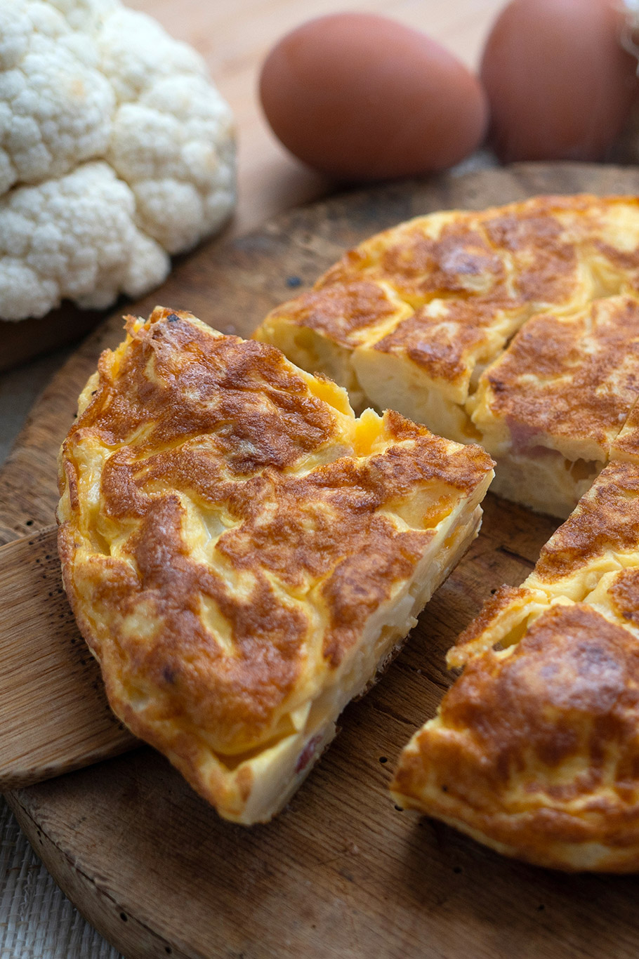 Tortilla De Patata Con Coliflor Y Jam N Recetinas