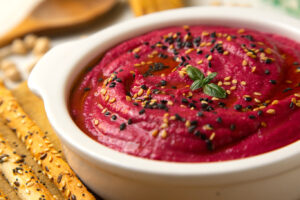 Receta de hummus de remolacha