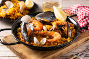 Receta de paella de marisco