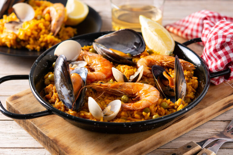 Receta de paella de marisco
