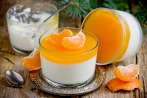 Receta de Panna cotta de mandarina