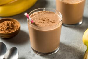 Receta de batido de plátano con chocolate