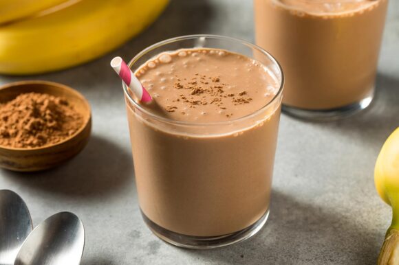 Batido de plátano y chocolate