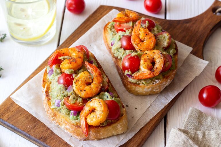 Receta de bruschetta con camarones