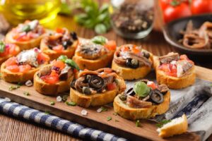 Tostas para aperitivos