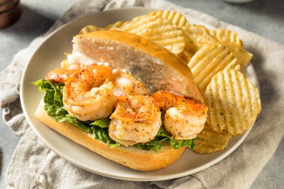 Sándwich de camarones