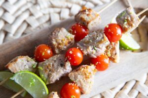 Receta de brochetas de cerdo