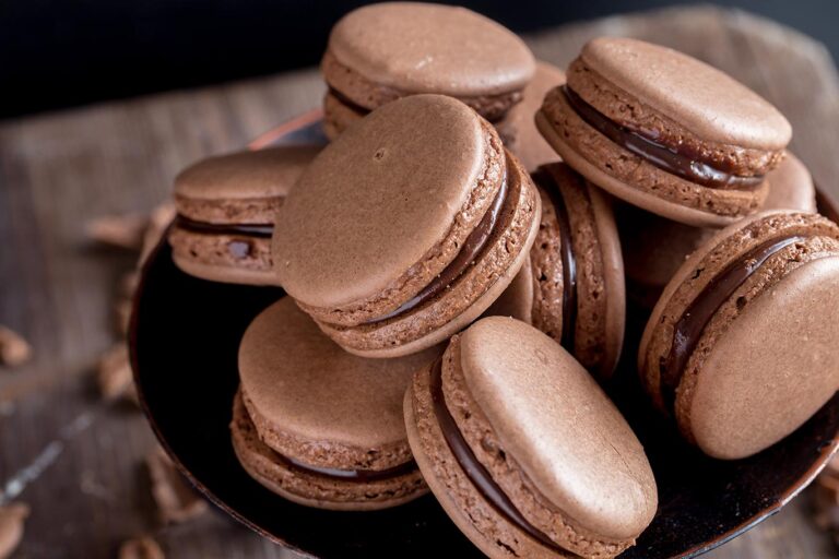 Receta de macarons de chocolate