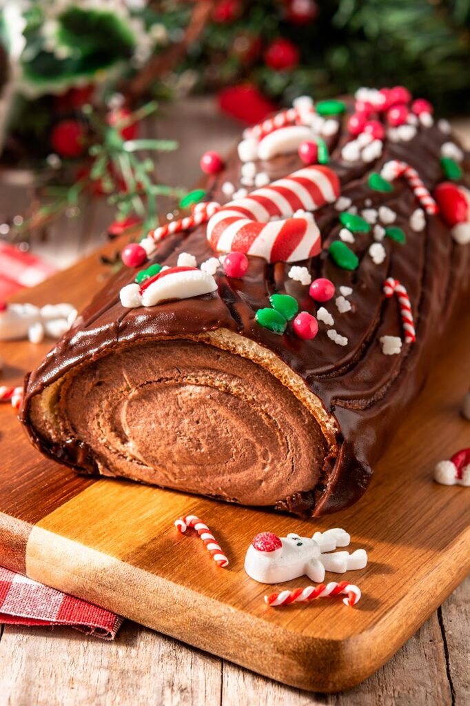 Receta de Tronco navideño de chocolate 2