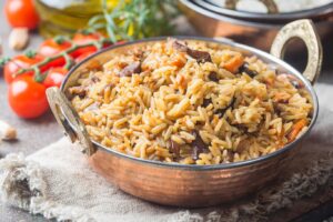 Receta tradicional de Biryani de cordero