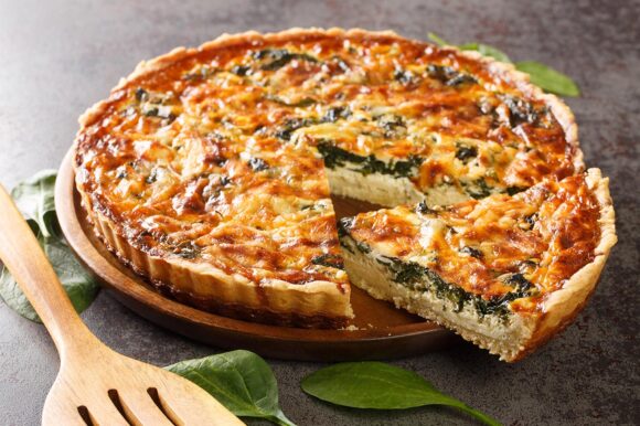 Quiche de espinacas y queso