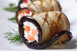 Receta de Rollitos de berenjena con queso crema