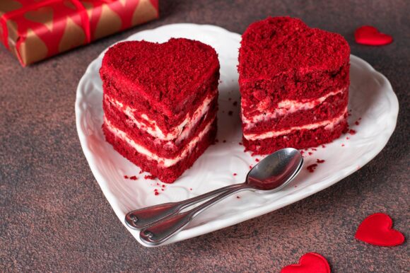 Pasteles de corazón Velvet