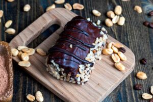 Receta de Tarta de plátano con chocolate y queso