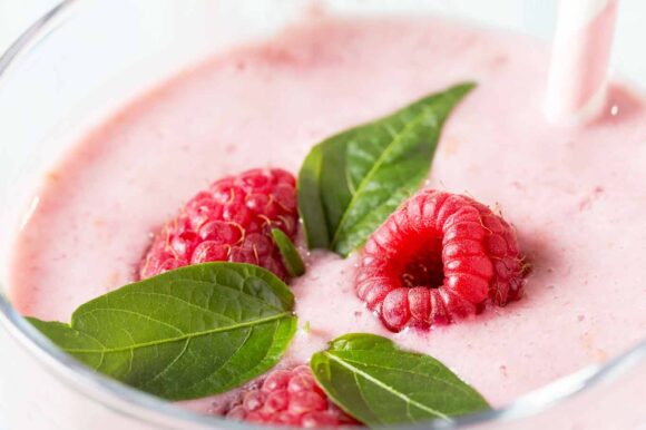 Batido de frambuesas