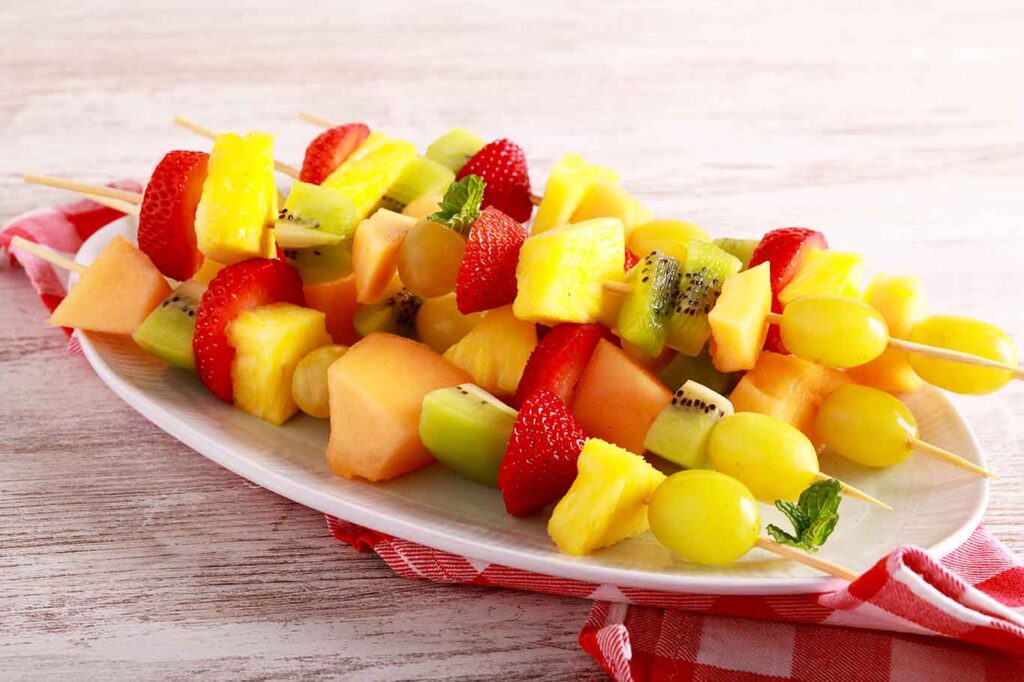 Receta de brochetas de frutas fáciles