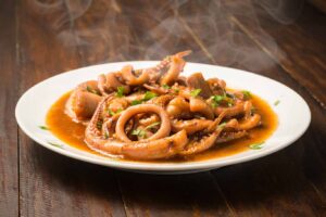 Receta fácil de calamares en salsa americana
