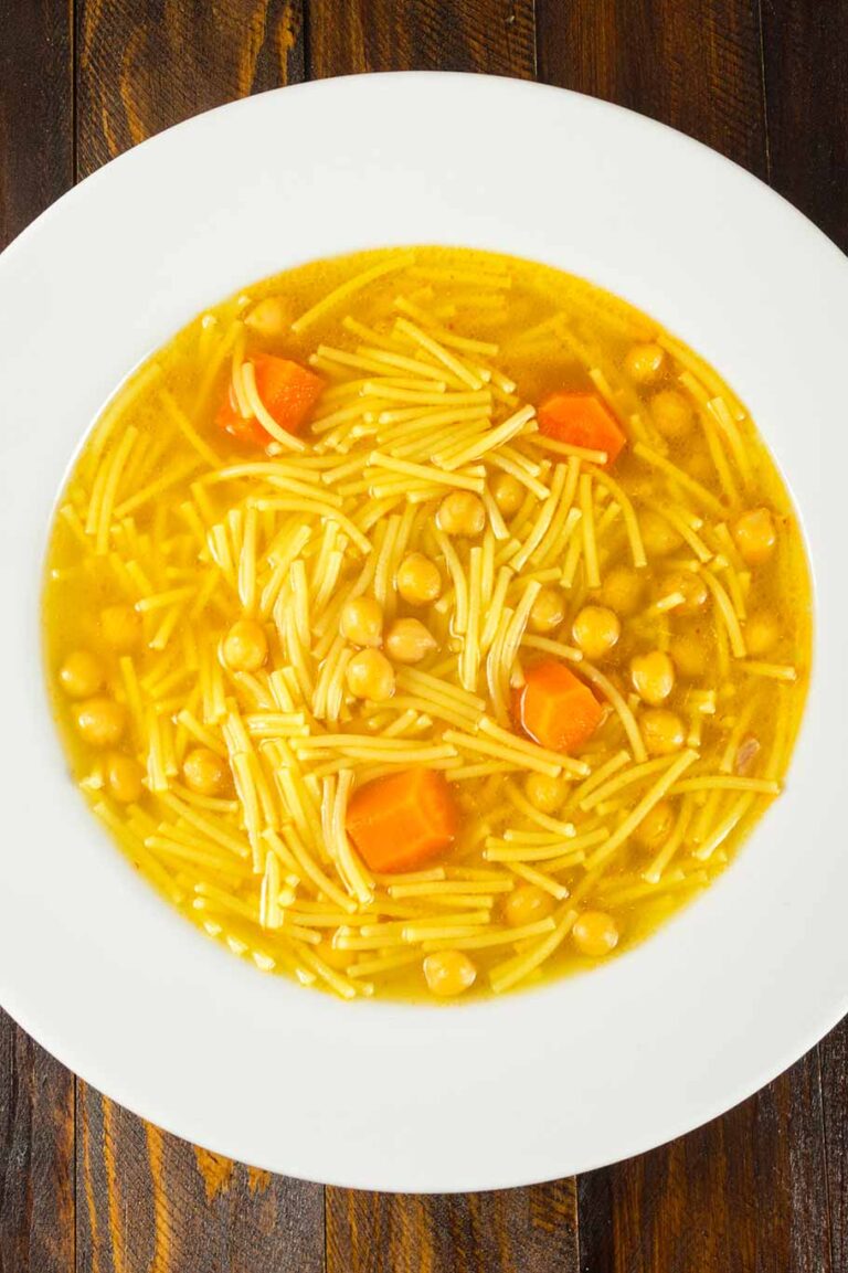 Sopa De Fideos Con Garbanzos Recetinas