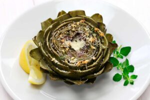 Alcachofas al horno con queso
