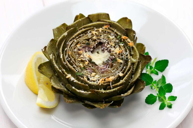 Alcachofas al horno con queso