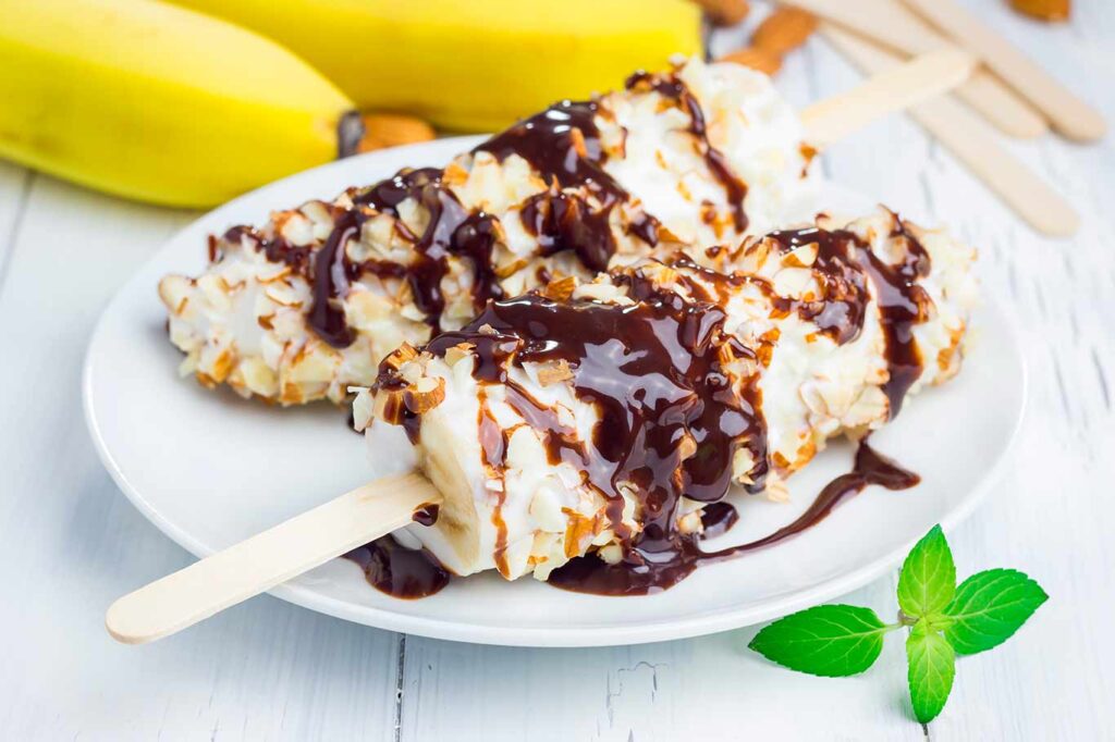 Receta de helado de plátano y yogur