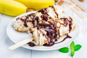 Receta de helado de plátano y yogur