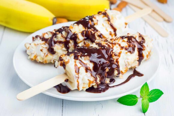 Helado de plátano y yogur