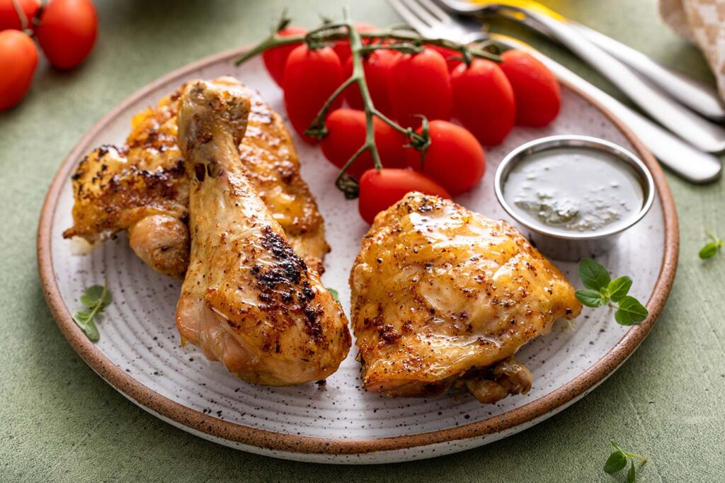 Pollo asado en freidora de aire