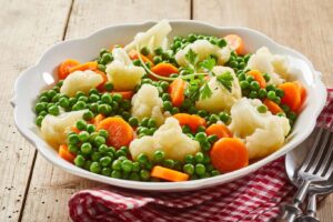 Verduras cocidas al vapor