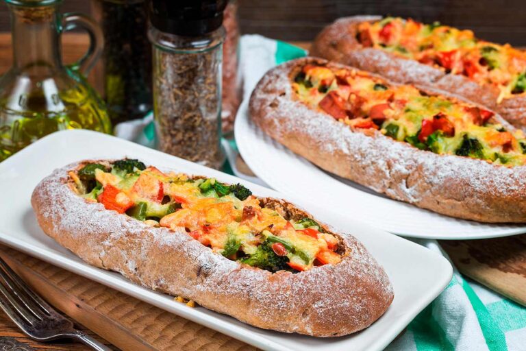 Receta de pan relleno de verduras