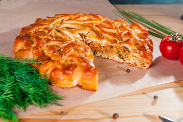 Receta de pastel de pavo y verduras