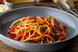 Espaguetis con sardinas