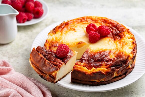 Tarta de queso en freidora de aire