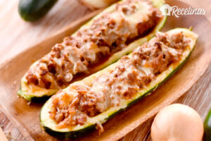 Receta fácil de calabacín relleno de atún