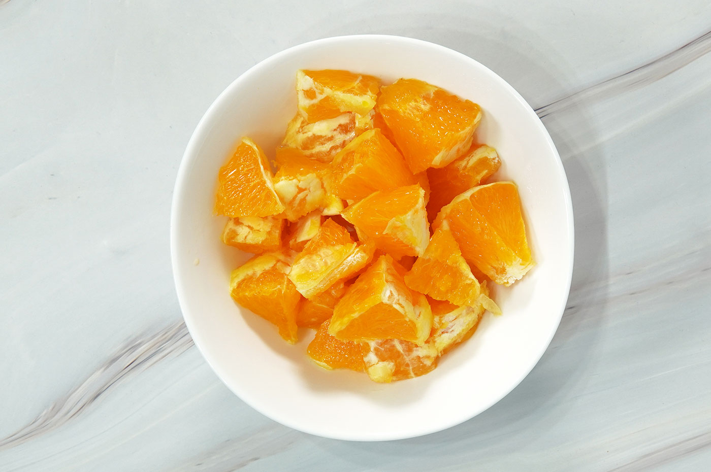 Naranja troceada para la ensalada malagueña